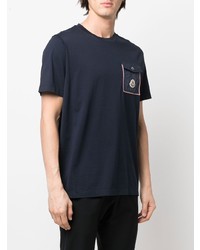 dunkelblaues T-Shirt mit einem Rundhalsausschnitt von Moncler