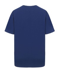 dunkelblaues T-Shirt mit einem Rundhalsausschnitt von Shanghai Tang