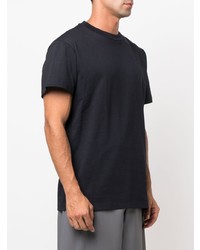 dunkelblaues T-Shirt mit einem Rundhalsausschnitt von Jil Sander