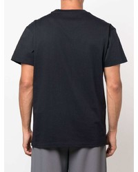 dunkelblaues T-Shirt mit einem Rundhalsausschnitt von Jil Sander