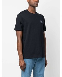 dunkelblaues T-Shirt mit einem Rundhalsausschnitt von Armani Exchange