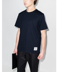 dunkelblaues T-Shirt mit einem Rundhalsausschnitt von Thom Browne