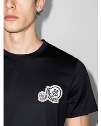 dunkelblaues T-Shirt mit einem Rundhalsausschnitt von Moncler