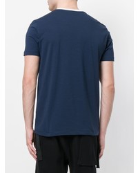 dunkelblaues T-Shirt mit einem Rundhalsausschnitt von Dirk Bikkembergs