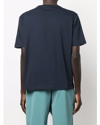 dunkelblaues T-Shirt mit einem Rundhalsausschnitt von Lanvin