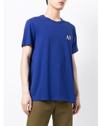 dunkelblaues T-Shirt mit einem Rundhalsausschnitt von Armani Exchange