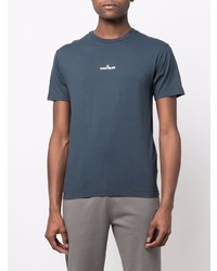 dunkelblaues T-Shirt mit einem Rundhalsausschnitt von Stone Island