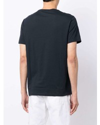 dunkelblaues T-Shirt mit einem Rundhalsausschnitt von Armani Exchange