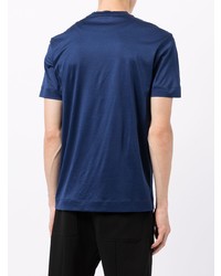 dunkelblaues T-Shirt mit einem Rundhalsausschnitt von Emporio Armani