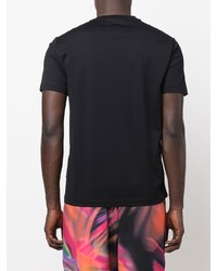 dunkelblaues T-Shirt mit einem Rundhalsausschnitt von Emporio Armani