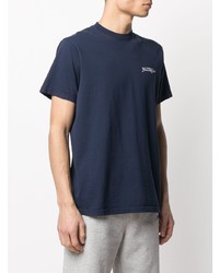 dunkelblaues T-Shirt mit einem Rundhalsausschnitt von Sporty & Rich