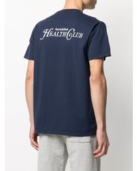 dunkelblaues T-Shirt mit einem Rundhalsausschnitt von Sporty & Rich