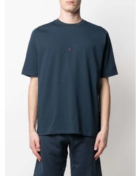 dunkelblaues T-Shirt mit einem Rundhalsausschnitt von Stone Island