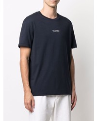 dunkelblaues T-Shirt mit einem Rundhalsausschnitt von Valentino