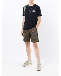 dunkelblaues T-Shirt mit einem Rundhalsausschnitt von Armani Exchange