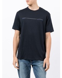 dunkelblaues T-Shirt mit einem Rundhalsausschnitt von Armani Exchange