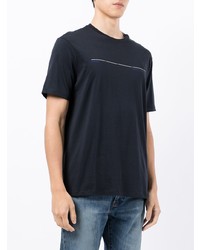 dunkelblaues T-Shirt mit einem Rundhalsausschnitt von Armani Exchange