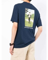 dunkelblaues T-Shirt mit einem Rundhalsausschnitt von Man On The Boon.