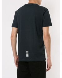 dunkelblaues T-Shirt mit einem Rundhalsausschnitt von Ea7 Emporio Armani