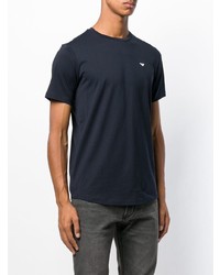 dunkelblaues T-Shirt mit einem Rundhalsausschnitt von Emporio Armani