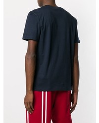 dunkelblaues T-Shirt mit einem Rundhalsausschnitt von Calvin Klein