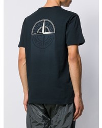 dunkelblaues T-Shirt mit einem Rundhalsausschnitt von Stone Island