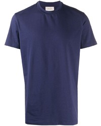 dunkelblaues T-Shirt mit einem Rundhalsausschnitt von Low Brand