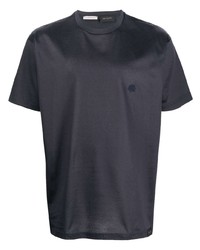 dunkelblaues T-Shirt mit einem Rundhalsausschnitt von Low Brand