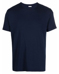 dunkelblaues T-Shirt mit einem Rundhalsausschnitt von Malo