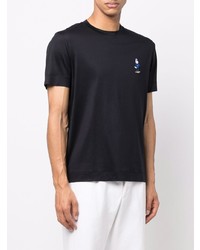 dunkelblaues T-Shirt mit einem Rundhalsausschnitt von Emporio Armani