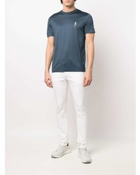 dunkelblaues T-Shirt mit einem Rundhalsausschnitt von Emporio Armani