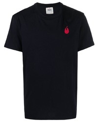 dunkelblaues T-Shirt mit einem Rundhalsausschnitt von Manuel Ritz