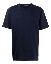 dunkelblaues T-Shirt mit einem Rundhalsausschnitt von Mastermind Japan