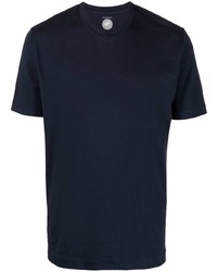 dunkelblaues T-Shirt mit einem Rundhalsausschnitt von Mazzarelli