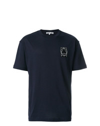 dunkelblaues T-Shirt mit einem Rundhalsausschnitt von McQ Alexander McQueen
