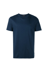 dunkelblaues T-Shirt mit einem Rundhalsausschnitt von Michael Kors Collection
