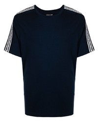 dunkelblaues T-Shirt mit einem Rundhalsausschnitt von Michael Kors