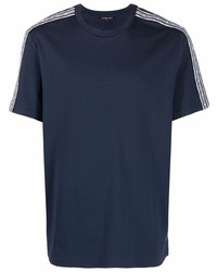 dunkelblaues T-Shirt mit einem Rundhalsausschnitt von Michael Kors
