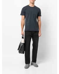 dunkelblaues T-Shirt mit einem Rundhalsausschnitt von rag & bone