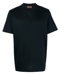 dunkelblaues T-Shirt mit einem Rundhalsausschnitt von Missoni