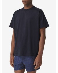 dunkelblaues T-Shirt mit einem Rundhalsausschnitt von Burberry