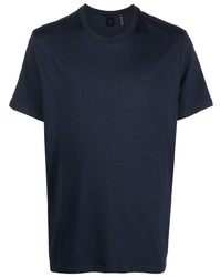 dunkelblaues T-Shirt mit einem Rundhalsausschnitt von Moose Knuckles