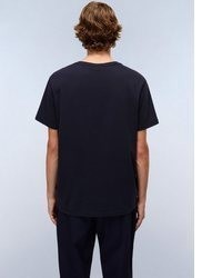dunkelblaues T-Shirt mit einem Rundhalsausschnitt von Napapijri