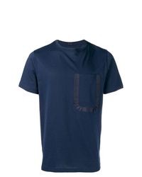 dunkelblaues T-Shirt mit einem Rundhalsausschnitt von Natural Selection
