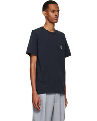 dunkelblaues T-Shirt mit einem Rundhalsausschnitt von MAISON KITSUNÉ