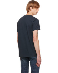 dunkelblaues T-Shirt mit einem Rundhalsausschnitt von RRL