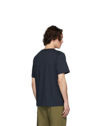 dunkelblaues T-Shirt mit einem Rundhalsausschnitt von Dries Van Noten
