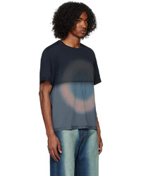 dunkelblaues T-Shirt mit einem Rundhalsausschnitt von Eckhaus Latta