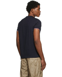 dunkelblaues T-Shirt mit einem Rundhalsausschnitt von Moncler
