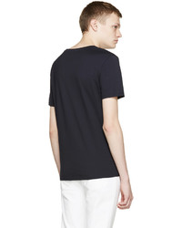 dunkelblaues T-Shirt mit einem Rundhalsausschnitt von Acne Studios